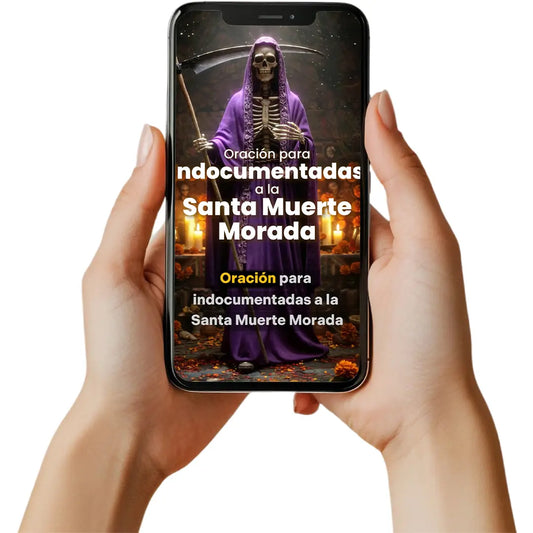 Talismán virtual para Indocumentados Santa Muerte Morada