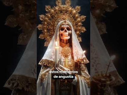Oración virtual para inmigrantes a la Santa muerte blanca con foto personalizado